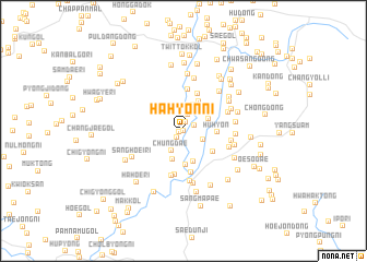 map of Hahyŏn-ni