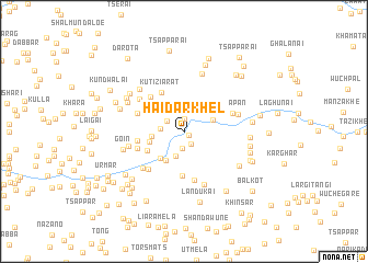 map of Haidar Khel