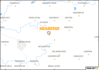 map of Hāidarpur