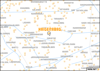 map of Haiderābād