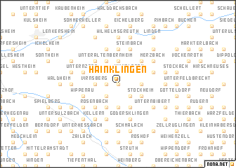 map of Hainklingen