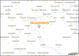 map of Hajdukówka