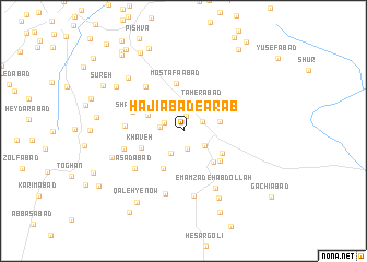 map of Hājīābād-e ‘Arab