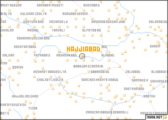 map of Ḩājjīābād