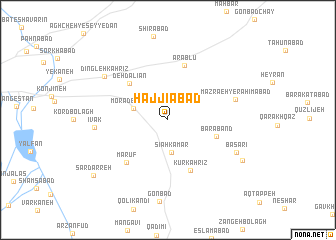 map of Ḩājjīābād