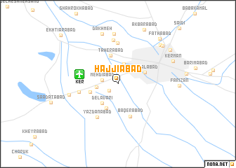 map of Ḩājjīābād