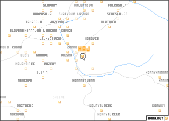 map of Háj