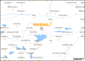 map of Håkanhult