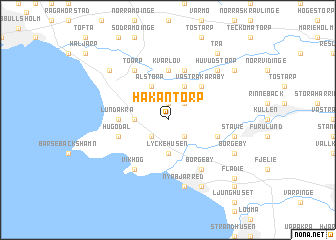 map of Håkantorp