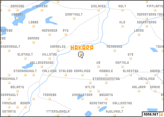 map of Hakarp