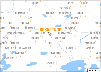 map of Håkentorp