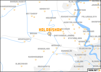 map of Ḩalābishah