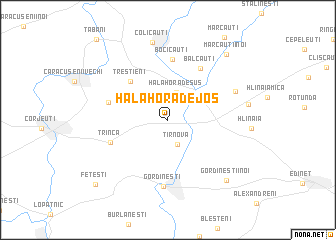 map of Halahora de Jos