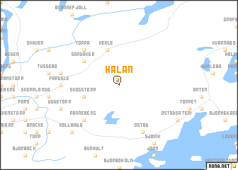 map of Hålan