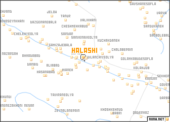 map of Halashī