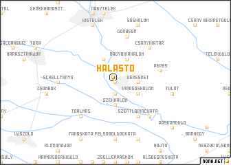 map of Halastó