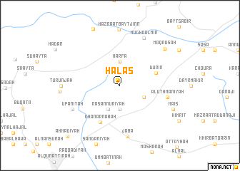 map of Ḩalas