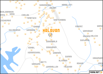map of Ḩalavān