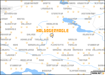 map of Haldagermagle