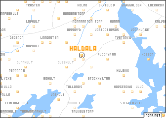 map of Håldala