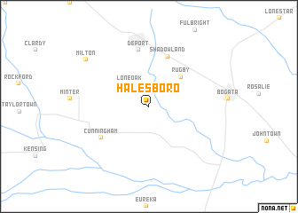 map of Halesboro