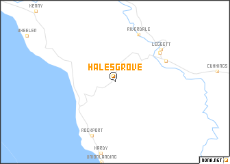 map of Hales Grove