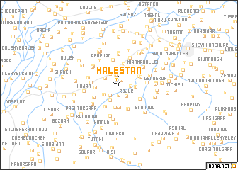 map of Halestān