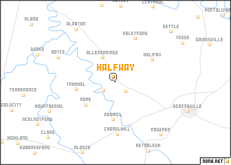map of Halfway