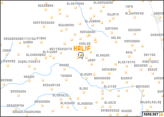 map of Ḩālif