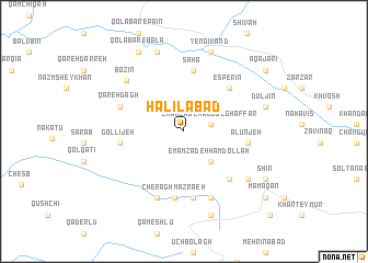 map of Halīlābād