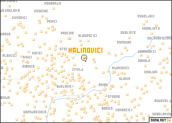 map of Halinovići
