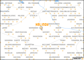 map of Halinów