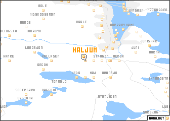 map of Häljum