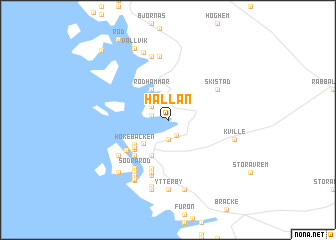 map of Hällan