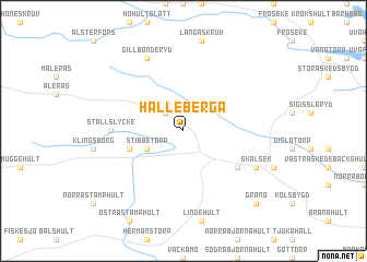 map of Hälleberga