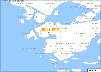 map of Hällene