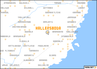 map of Hallersboda