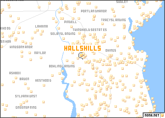 map of Halls Hills