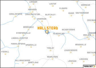 map of Hallstead
