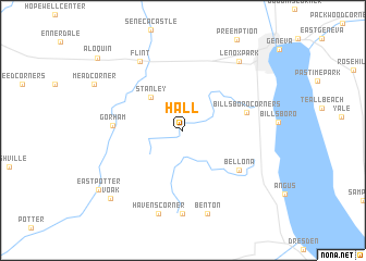 map of Hall