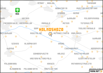 map of Halmosháza