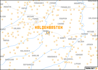 map of Ḩalqeh Basteh