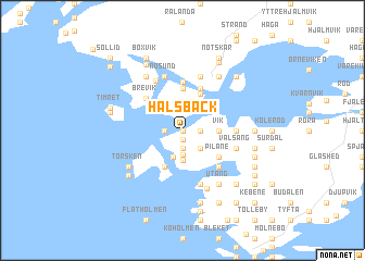 map of Halsbäck