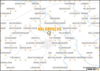 map of Halsbrücke