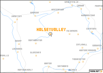 map of Halsey Valley