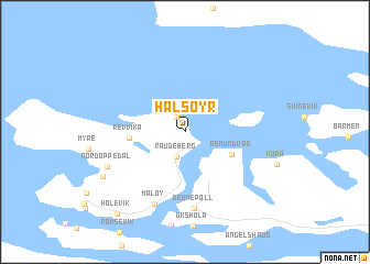 map of Halsøyr