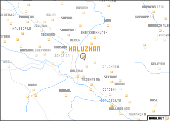 map of Hālūzhān