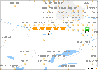 map of Halvarsgårdarna