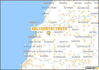 map of Halyūnat at Taḩtā