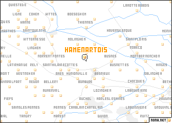 map of Ham-en-Artois